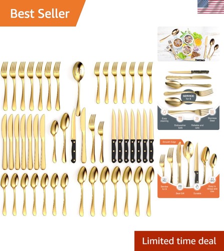 Piece gold flatware - 49-piece, for