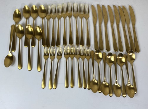Gold silverware set for - set, 8