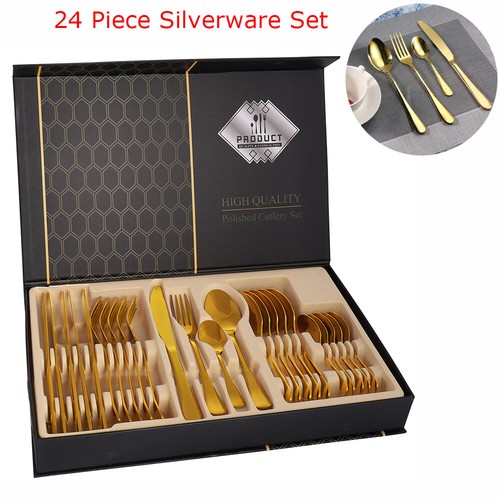 Piece gold silverware - gold, set