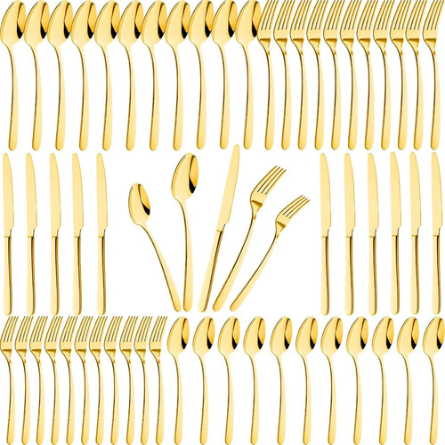 Pieces gold silverware set - 60,